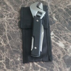 Adjustable Wrench with Black Pouch